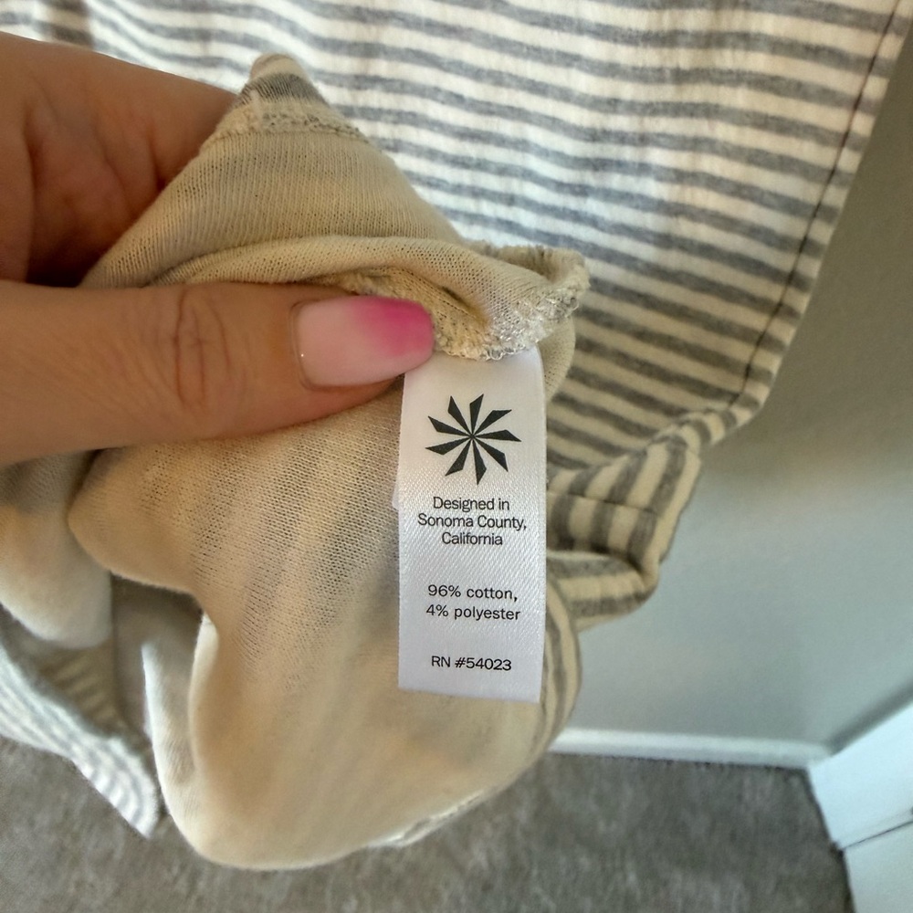 Women's Athleta Ease Up Sweatshirt Dress Gray and White Stripe - Small - Picture 5 of 6